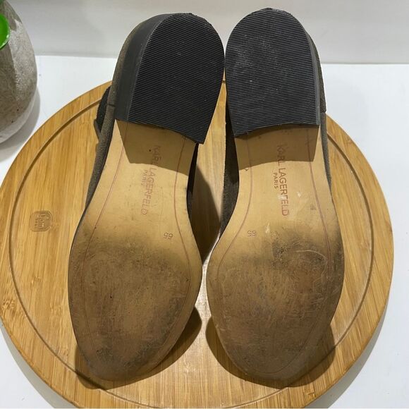 Karl Lagerfeld Mirla Suede Chelsea Boots‎ Brown Leather Bootie Size 6.5 - Picture 9 of 9